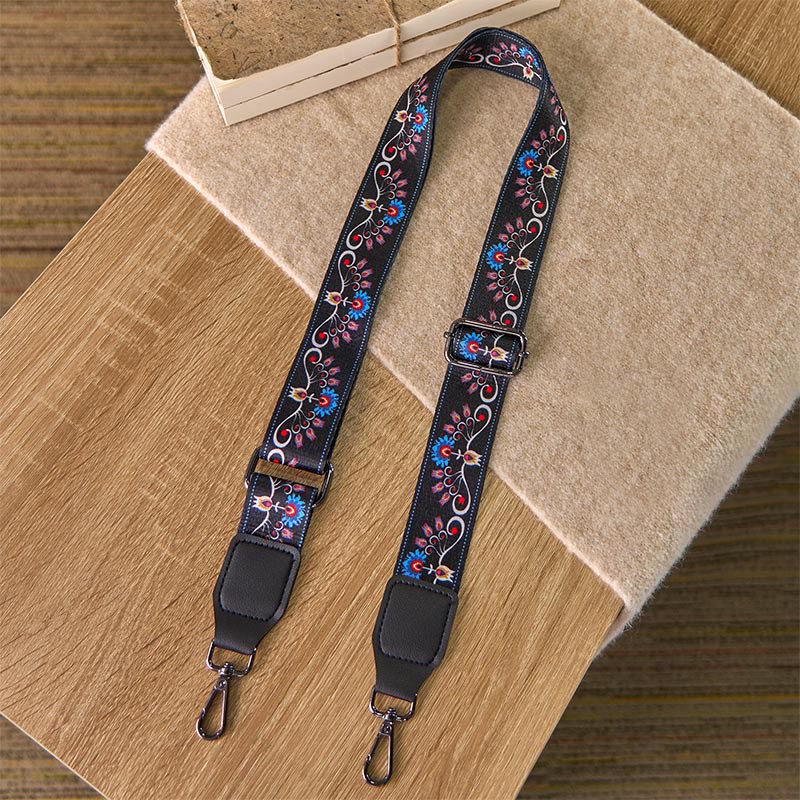 Correas de repuesto ajustables para bolsos, bandoleras y bolsos de hombro con diseño de flor de gloria de la mañana bohemia y Buddha Stones - Marrón - 70-135 cm x 3,8 cm - image 0