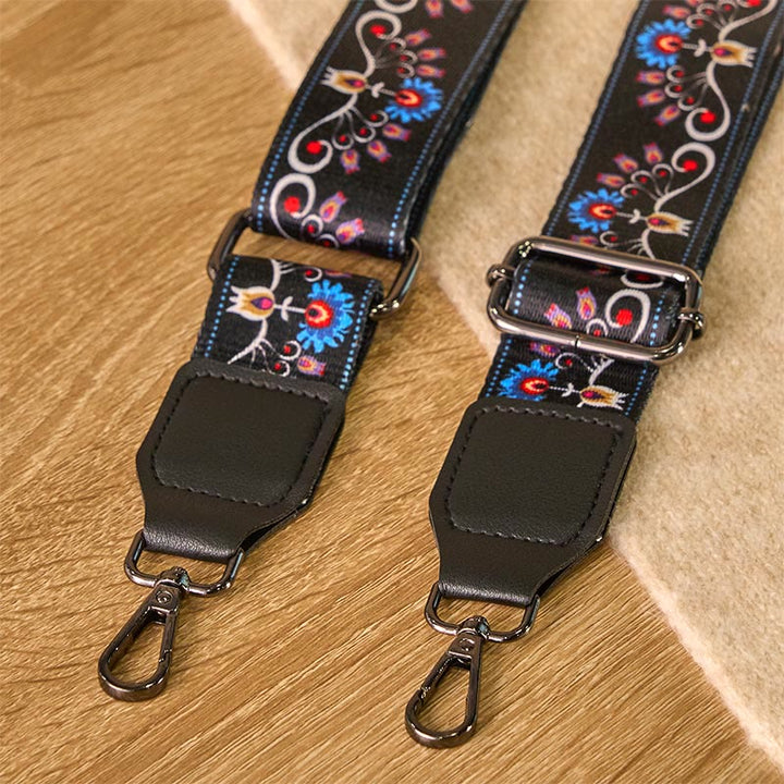 Correas de repuesto ajustables para bolsos, bandoleras y bolsos de hombro con diseño de flor de gloria de la mañana bohemia y Buddha Stones - image 4