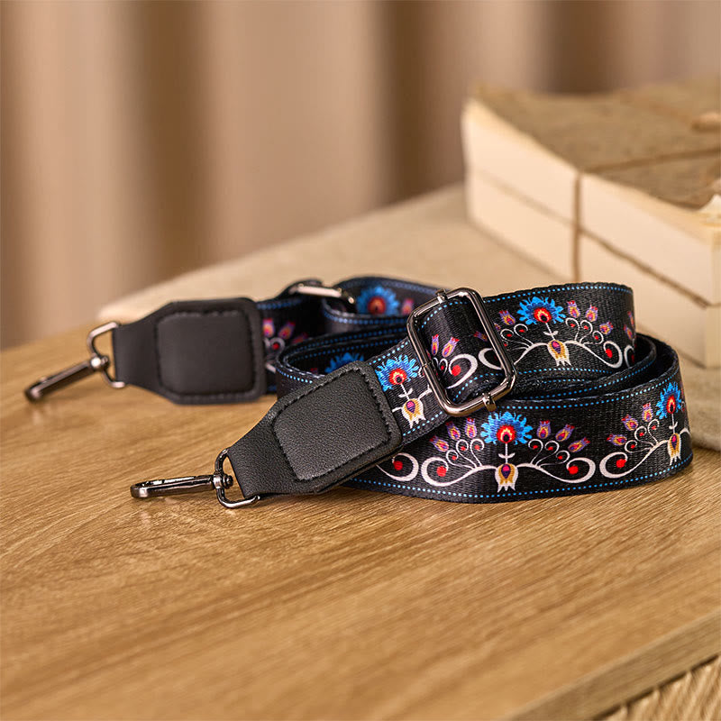 Correas de repuesto ajustables para bolsos, bandoleras y bolsos de hombro con diseño de flor de gloria de la mañana bohemia y Buddha Stones - image 3