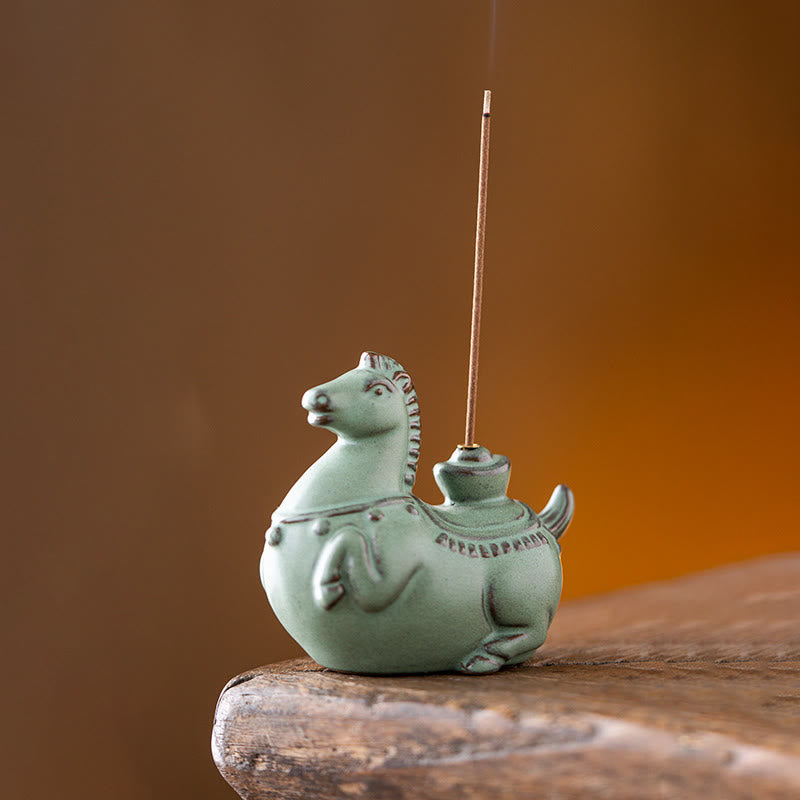 Quemador de incienso con Buddha Stones para el Año del Caballo 2026 - Caballo aguamarina (7,6 x 4,1 x 6,9 cm) - image 11