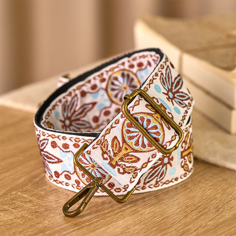 Correas de repuesto para bolsos de mano ajustables con diseño geométrico de hojas de arce y flores de Buddha Stones bohemio, para bandolera - image 4