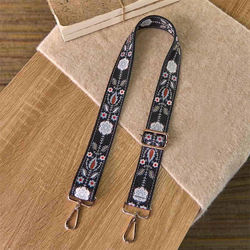 Correas de repuesto para bolsos de mano ajustables, Buddha Stones , bandoleras, bolsos de hombro, bandoleras ... - Negro - 70-135 cm x 3,8 cm - image 0