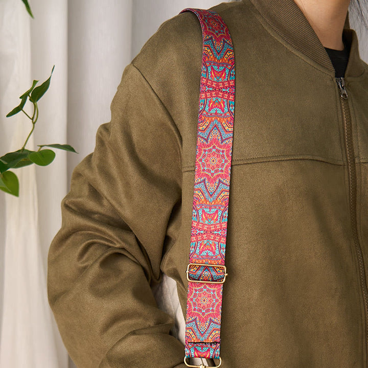 Correas de repuesto para bolsos, bandoleras y bolsos, con diseño geométrico de mandala roja bohemio y Buddha Stones. - image 5