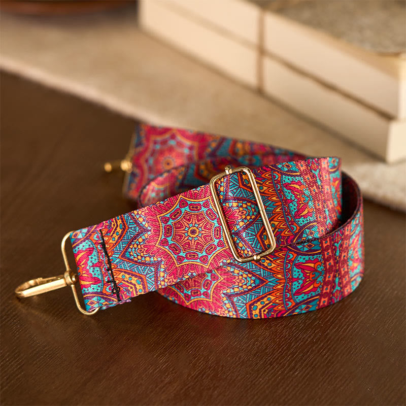 Correas de repuesto para bolsos, bandoleras y bolsos, con diseño geométrico de mandala roja bohemio y Buddha Stones. - image 4