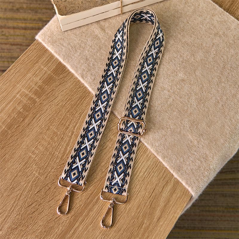Correas de repuesto para bolso de hombro tipo bandolera, ajustables, con diseño de rombos, rayas y geométricos de jacquard, con Buddha Stones - image 1