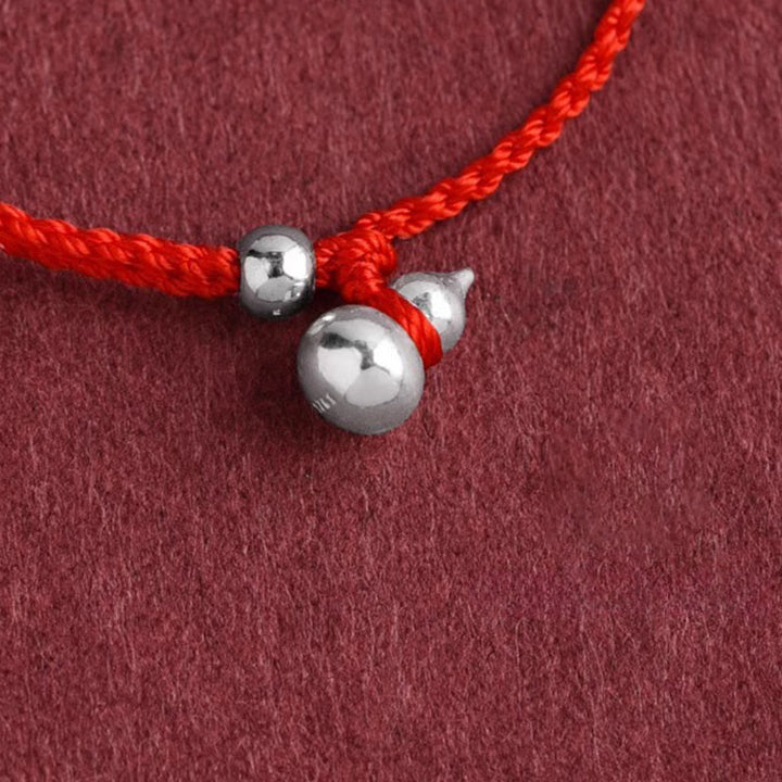 Buddha Stones Pulsera con dije de calabaza de la suerte en plata de ley 925 con cierre de cordón - image 4