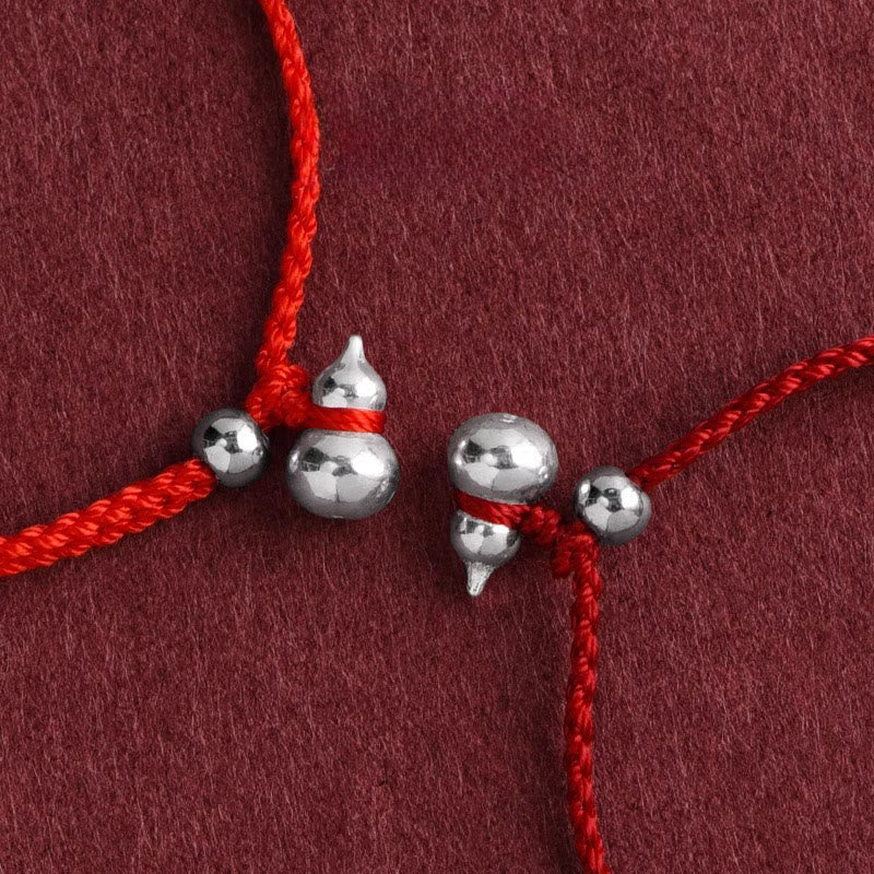 Buddha Stones Pulsera con dije de calabaza de la suerte en plata de ley 925 con cierre de cordón - image 12