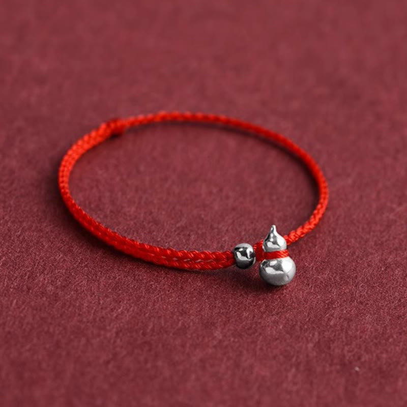 Buddha Stones Pulsera con dije de calabaza de la suerte en plata de ley 925 con cierre de cordón - image 2