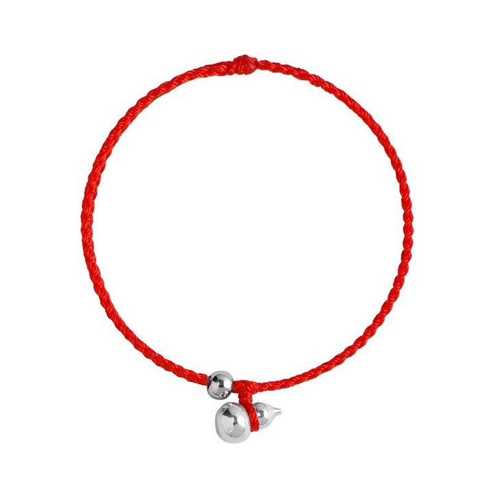 Buddha Stones Pulsera con dije de calabaza de la suerte en plata de ley 925 con cierre de cordón - image 7