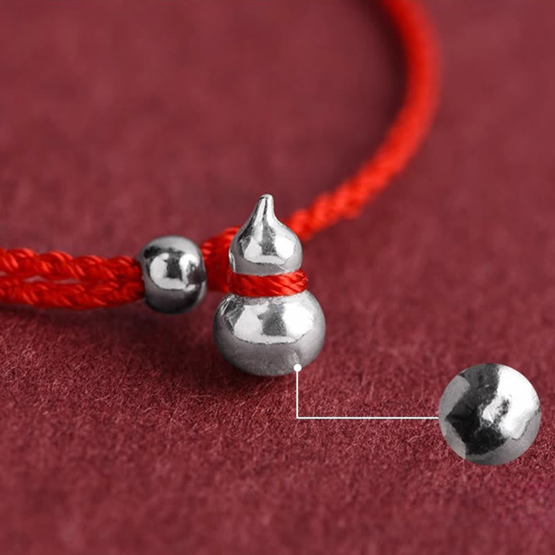 Buddha Stones Pulsera con dije de calabaza de la suerte en plata de ley 925 con cierre de cordón - image 5