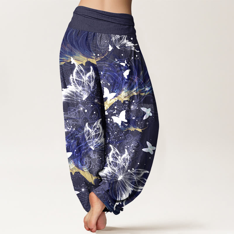 Pantalones Buddha Stones de algodón puro con diseño de mariposas de ensueño para mujer, cintura elástica - image 9