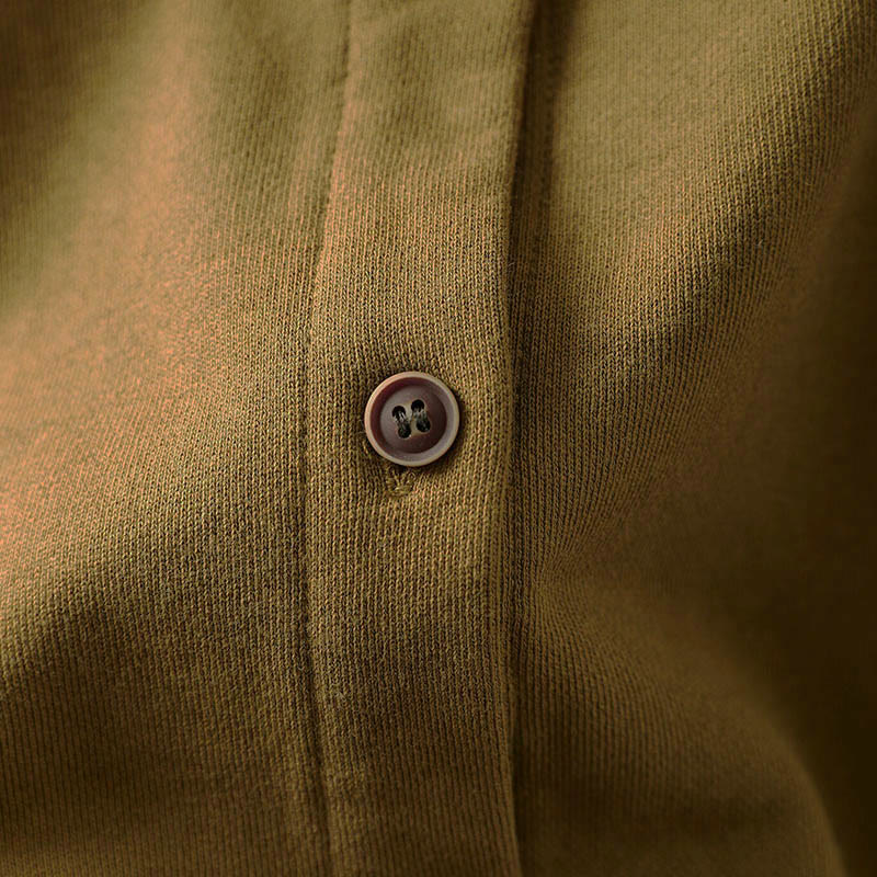 Camisa de algodón para mujer, de manga larga, cuello redondo y botones, con estampado de Buddha Stones - image 4