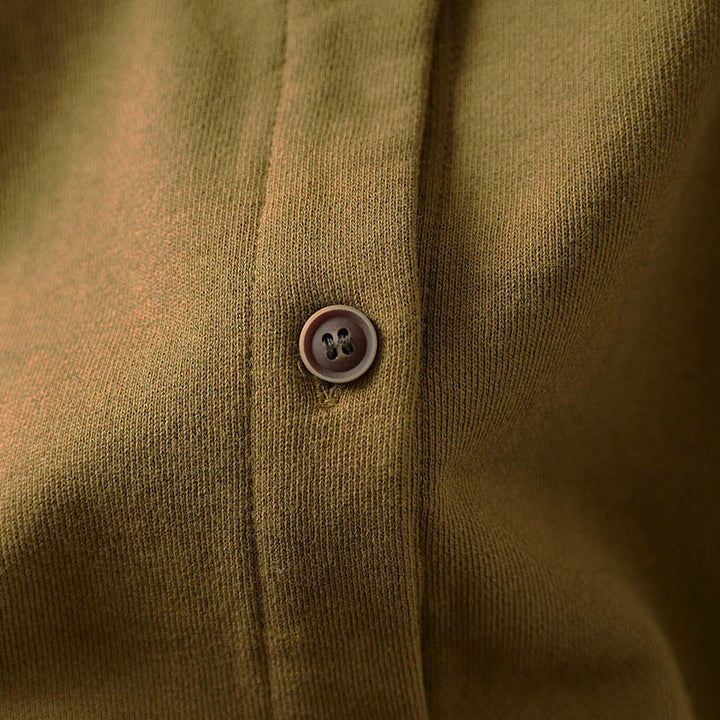 Camisa de algodón para mujer, de manga larga, cuello redondo y botones, con estampado de Buddha Stones - image 4