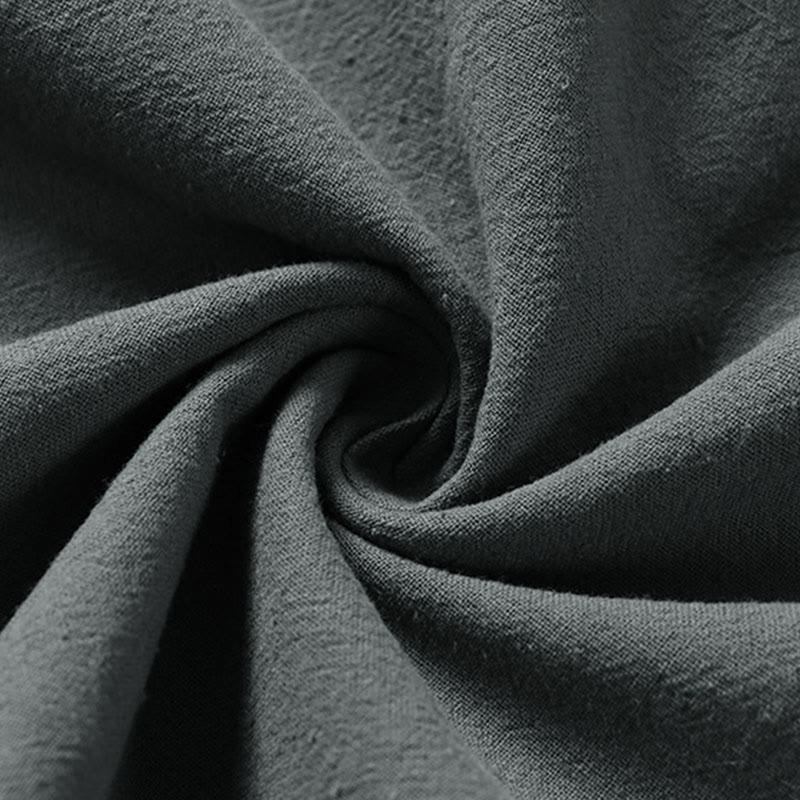 Kimono de lino y algodón con mangas tres cuartos para hombre, con estampado de Buddha Stones, liso, con cordones - image 8