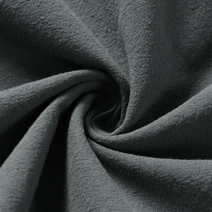 Kimono de lino y algodón con mangas tres cuartos para hombre, con estampado de Buddha Stones, liso, con cordones - image 8