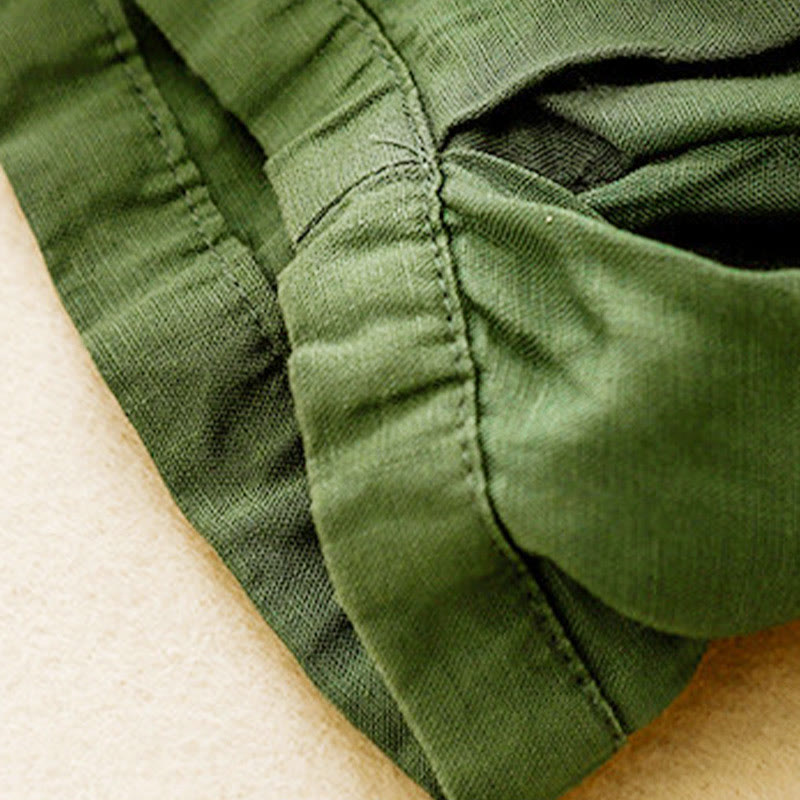 Pantalones capri cortos de algodón con cintura elástica y bolsillos para mujer de Buddha Stones - image 31