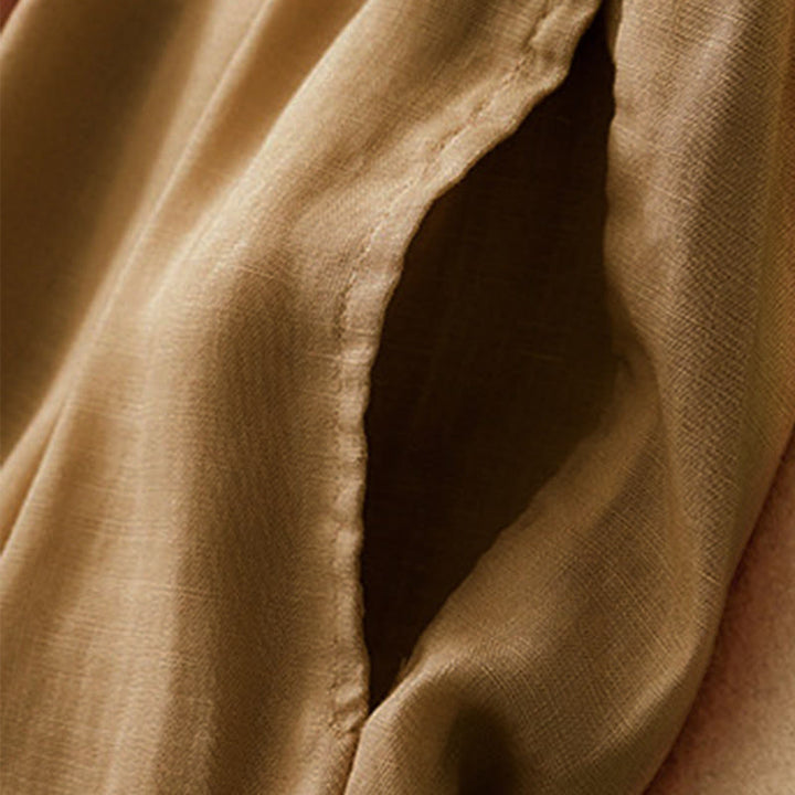 Pantalones capri cortos de algodón con cintura elástica y bolsillos para mujer de Buddha Stones - image 26