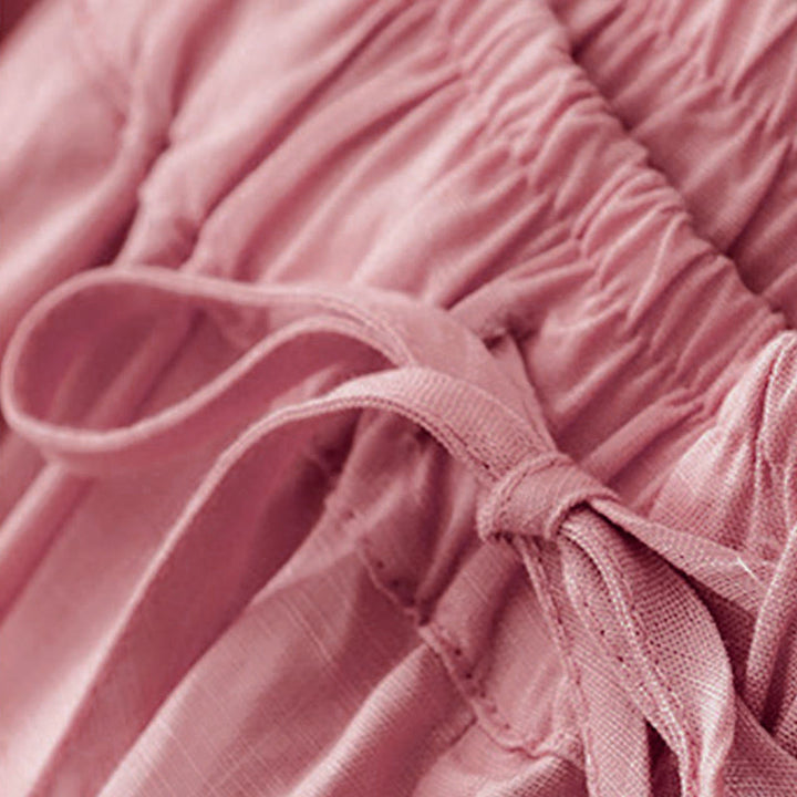 Pantalones capri cortos de algodón con cintura elástica y bolsillos para mujer de Buddha Stones - image 20