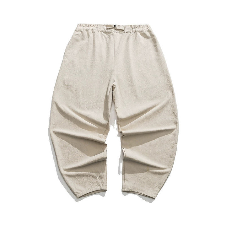 Pantalones de lino y algodón para hombre, de pierna recta, con botones de rana chinos y bolsillos, de verano, con estampado de Buddha Stones - image 16
