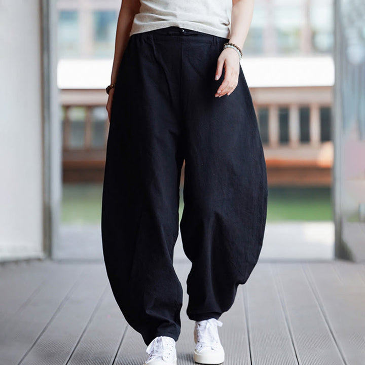 Pantalones de lino y algodón para hombre, de pierna recta, con botones de rana chinos y bolsillos, de verano, con estampado de Buddha Stones - image 26