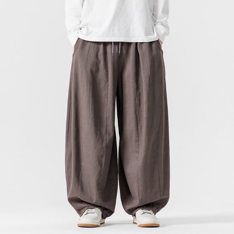 Pantalones harén de algodón con cintura elástica y bolsillos para hombre, color liso, con estampado de Buddha Stones - Gris oscuro - US/UK/AU46, EU56 (5XL) - image 17