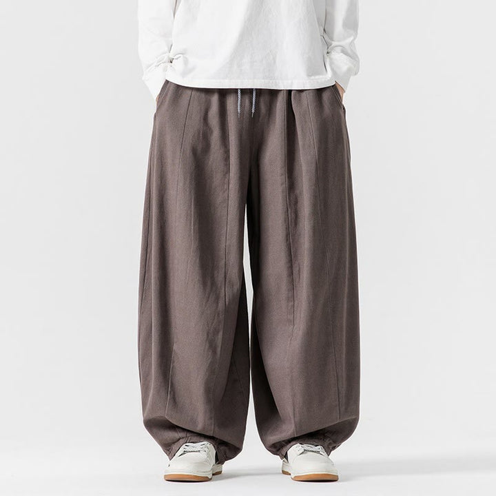 Pantalones harén de algodón con cintura elástica y bolsillos para hombre, color liso, con estampado de Buddha Stones - Gris oscuro - US/UK/AU46, EU56 (5XL) - image 17