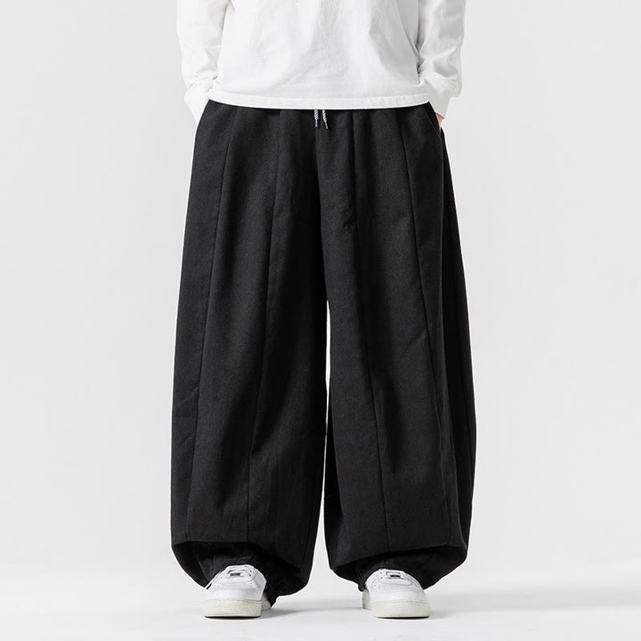 Pantalones harén de algodón con cintura elástica y bolsillos para hombre, color liso, con estampado de Buddha Stones - Negro - US/UK/AU46, EU56 (5XL) - image 39