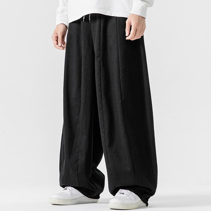 Pantalones harén de algodón con cintura elástica y bolsillos para hombre, color liso, con estampado de Buddha Stones - image 45