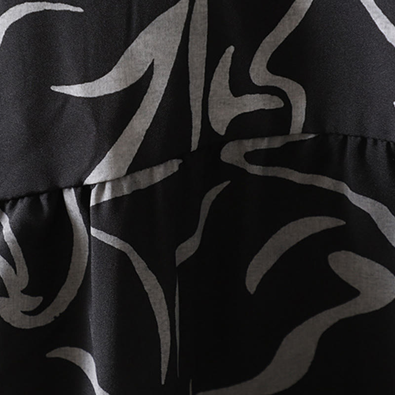 Camisa de algodón y poliéster de manga larga para mujer con cuello alto y estampado de líneas de Buddha Stones para primavera y otoño  - image 20