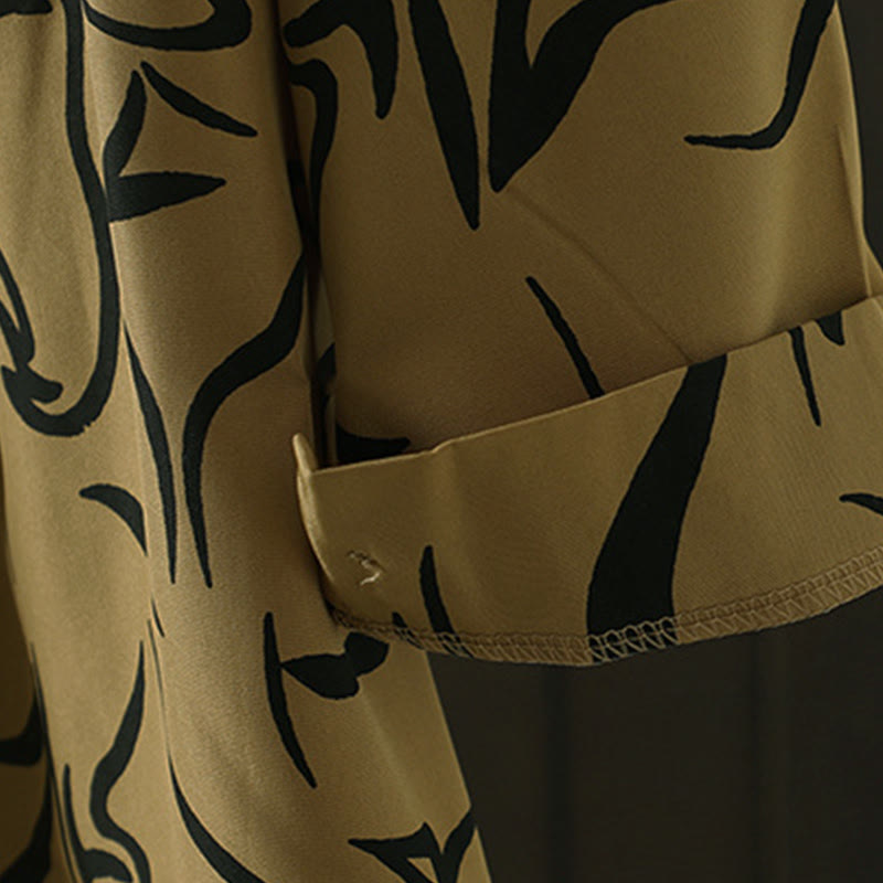 Camisa de manga larga para mujer con estampado de Buddha Stones, cuello alto y diseño de primavera/otoño.  - image 11