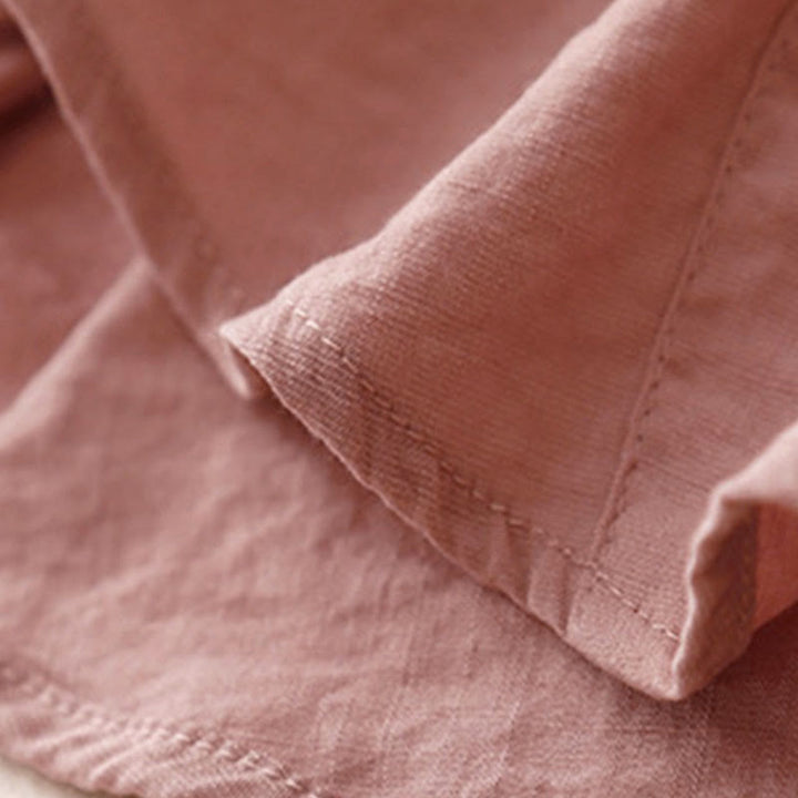 Camisa de algodón y poliéster para mujer, de manga larga, lisa, con cuello alto y estampado de Buddha Stones, primavera y otoño  - image 16