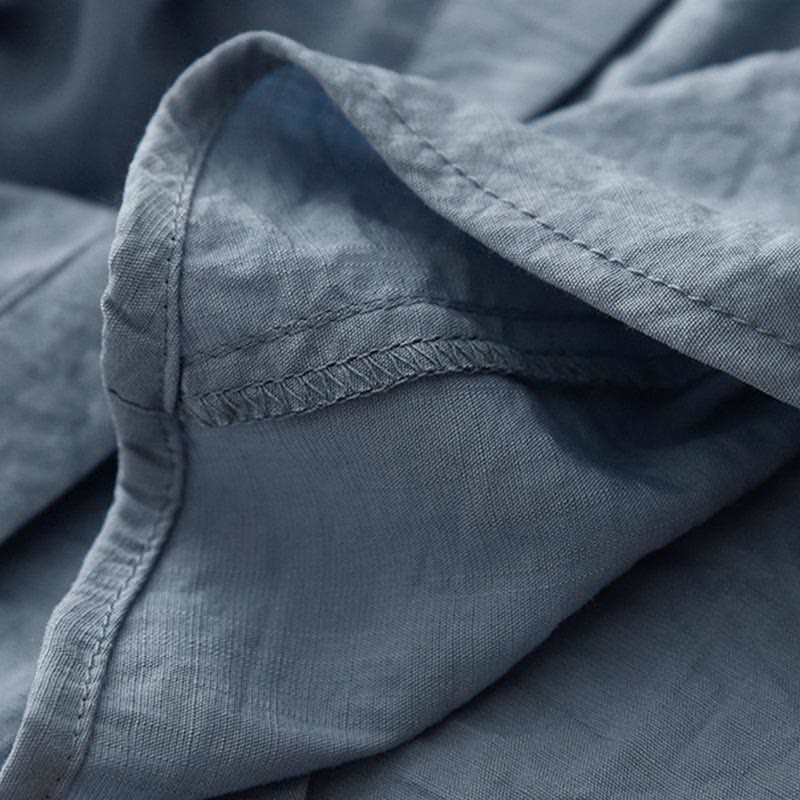 Camisa de algodón y poliéster para mujer, de manga larga, lisa, con cuello alto y estampado de Buddha Stones, primavera y otoño  - image 4