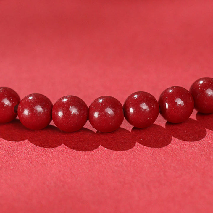 Pulsera de bendición de hilo rojo de jade cinabrio con Buddha Stones del Año del Caballo - image 3