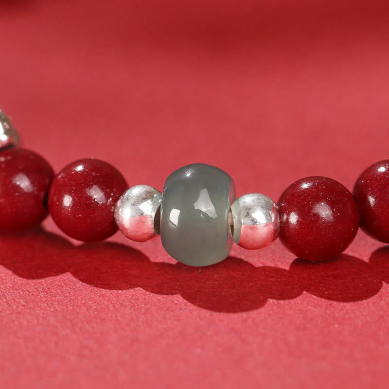 Pulsera de bendición de hilo rojo de jade cinabrio con Buddha Stones del Año del Caballo - image 9