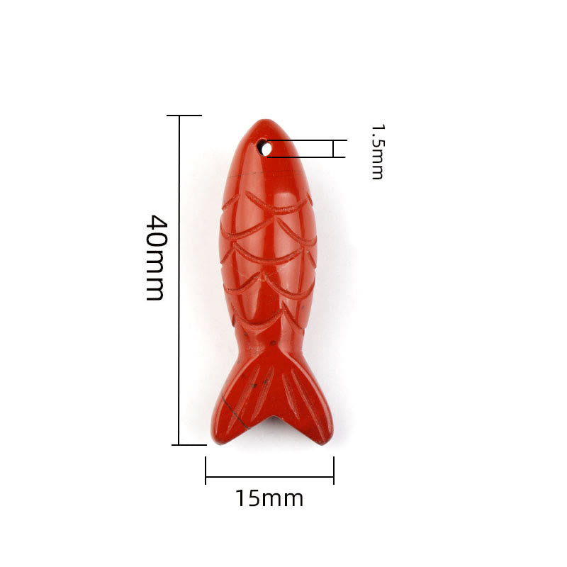 Collar con colgante de Buddha Stones tallada con pez koi, cristal rosa, ágata india, amatista, calidez y prosperidad. - image 26