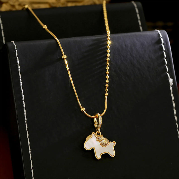 Colgante de cobre con Buddha Stones y el Año del Caballo para la suerte - image 3