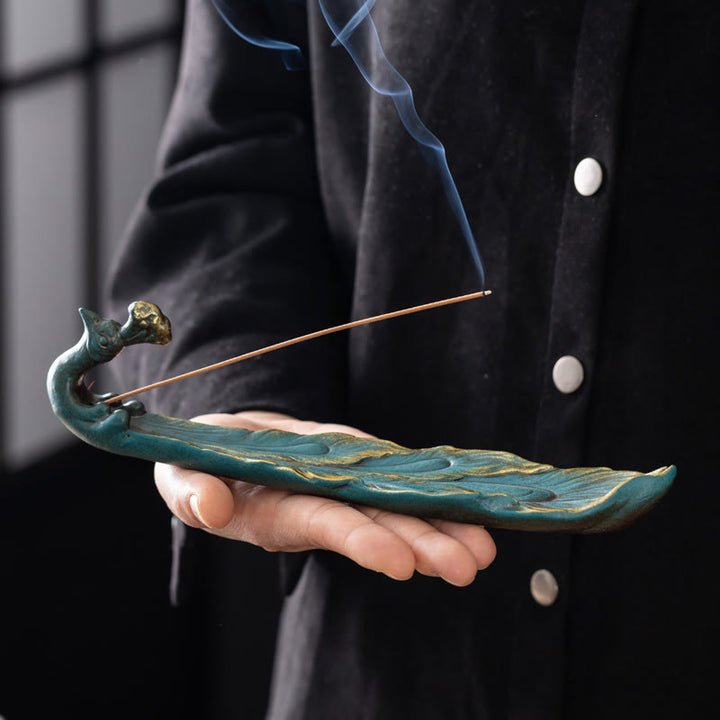 Quemador de incienso con forma de pavo real y Buddha Stones para la fortuna, decoración del hogar - image 5