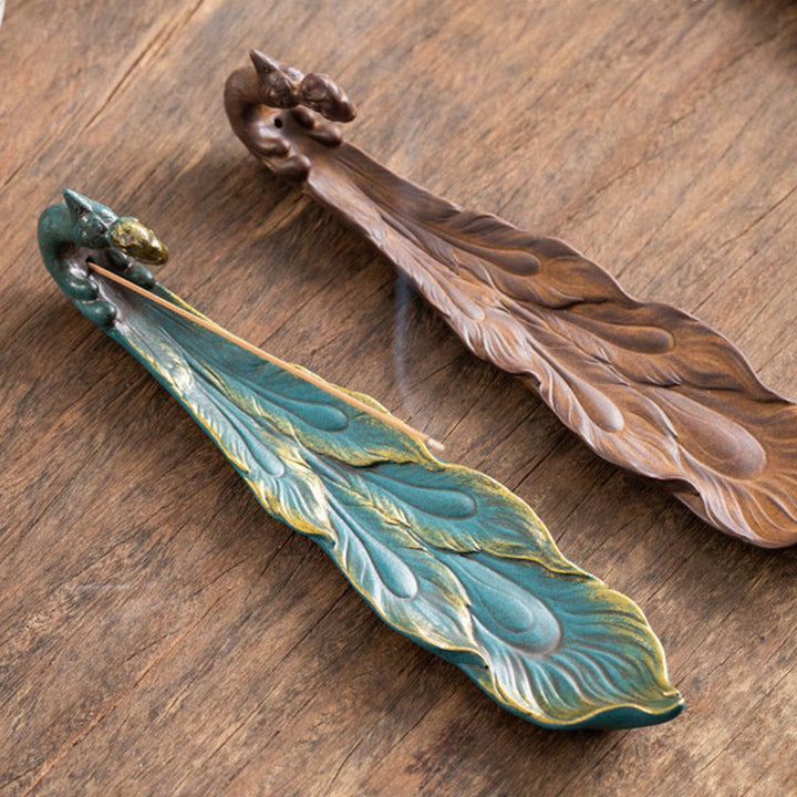 Quemador de incienso con forma de pavo real y Buddha Stones para la fortuna, decoración del hogar - image 11