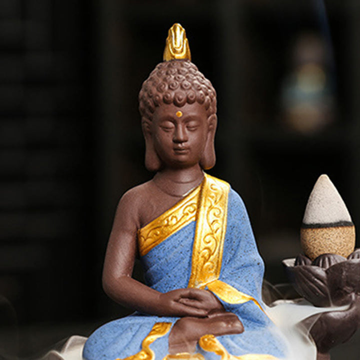Quemador de incienso Buddha Stones Buddha Serenity para decoración del hogar - image 13