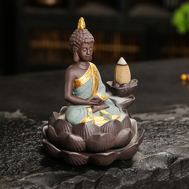 Quemador de incienso Buddha Stones Buddha Serenity para decoración del hogar - image 23