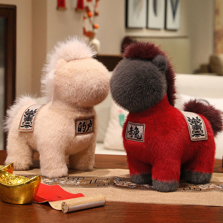 Manta de sillín bordada con Buddha Stones, año del caballo, muñeco de peluche para decoración del hogar - image 7