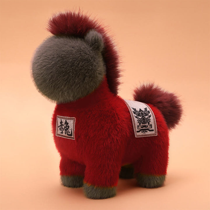 Manta de sillín bordada con Buddha Stones, año del caballo, muñeco de peluche para decoración del hogar - image 0