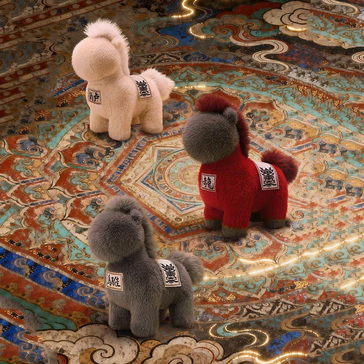 Manta de sillín bordada con Buddha Stones, año del caballo, muñeco de peluche para decoración del hogar - image 15