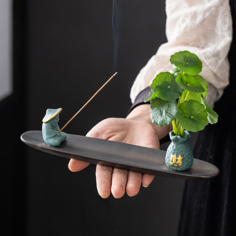 Quemador de incienso con Buddha Stones Pixiu para la riqueza y la decoración del hogar - image 11