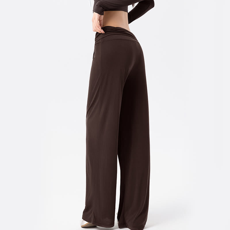 Pantalones deportivos casuales con cordones y transpirables de Buddha Stones para mujer, de pierna ancha - image 12