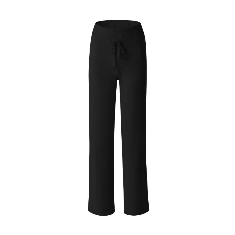 Pantalones anchos de cintura elástica para mujer con diseño de Buddha Stones, informales, con cordón para yoga, deportes y gimnasio - Negro - US6，UK/AU10，EU38 (XL) - image 7