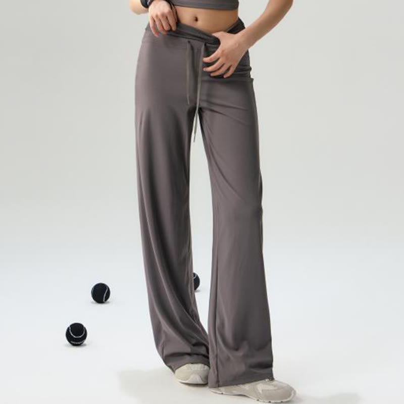 Pantalones anchos de cintura elástica para mujer con diseño de Buddha Stones, informales, con cordón para yoga, deportes y gimnasio - image 2