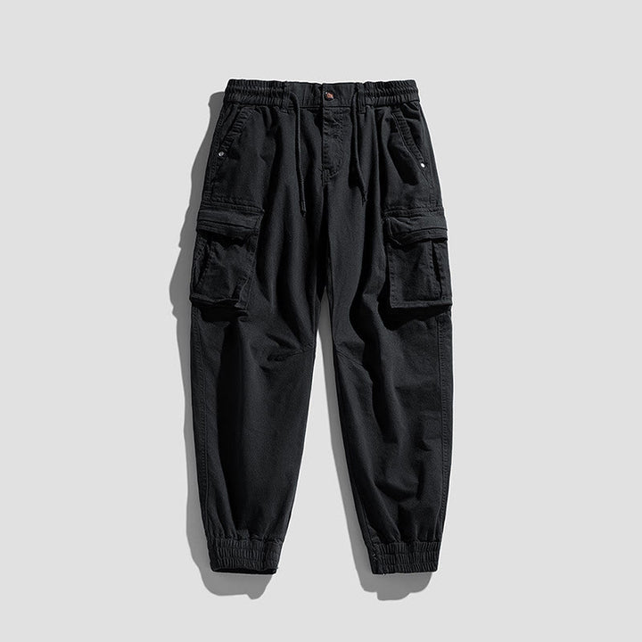 Pantalones de verano de algodón con puños elásticos y bolsillos para hombre de Buddha Stones - Negro - US/UK/AU48, EU58 (6XL) - image 11