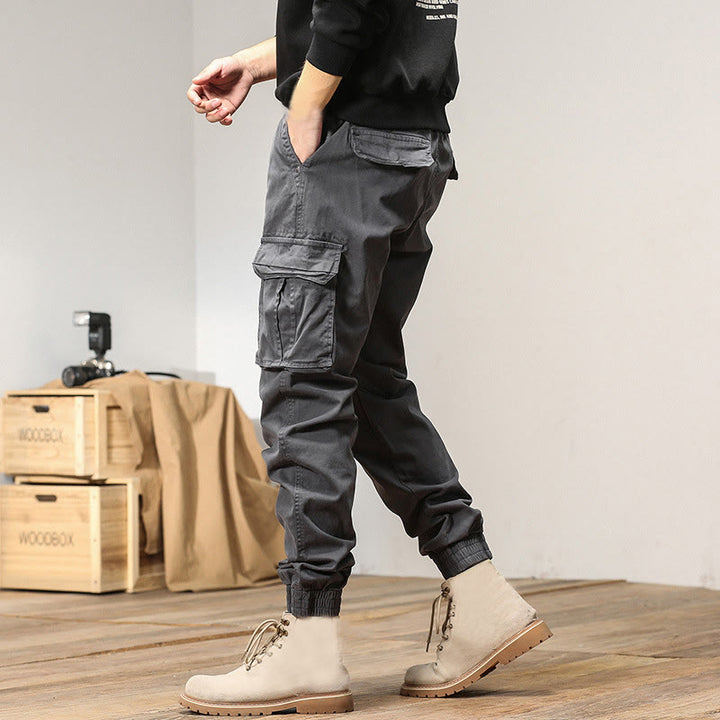 Pantalones de verano de algodón con puños elásticos y bolsillos para hombre de Buddha Stones - image 10