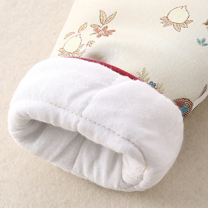 Conjunto de 2 piezas de traje de algodón de manga larga para bebé, niño pequeño, con diseño de conejo y melocotón, con Buddha Stones, cintura elástica y bolsillos - image 10